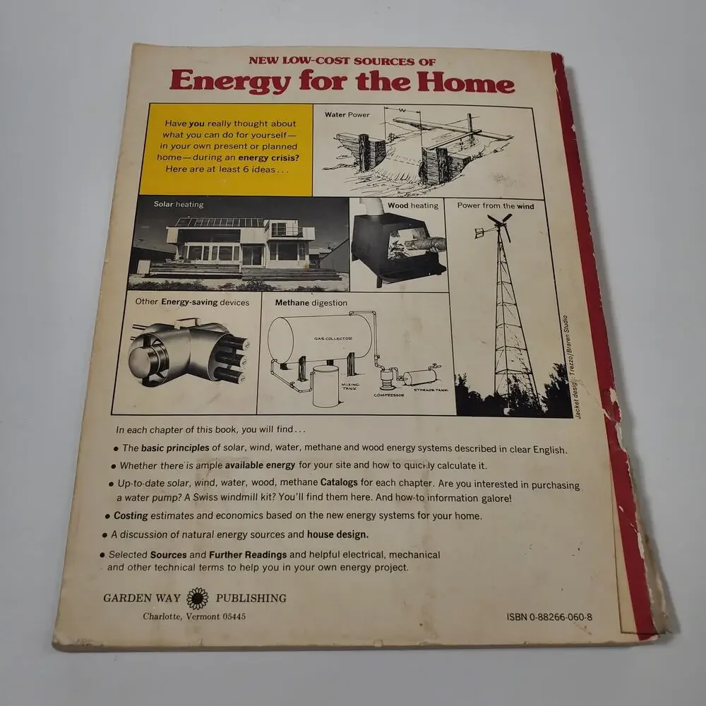 New Low Cost Sources Of Energy For The Home Peter Clegg 1976 Former Library Copy